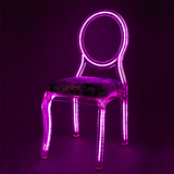 亚克力LED紫色水晶椅